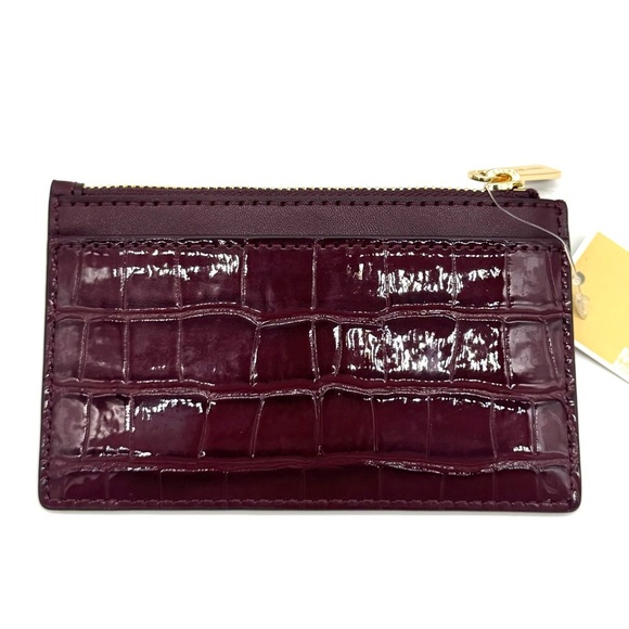 Michael Kors Medium Logo Card Case Wallet Ox Blood Multi - Picture 3 of 6